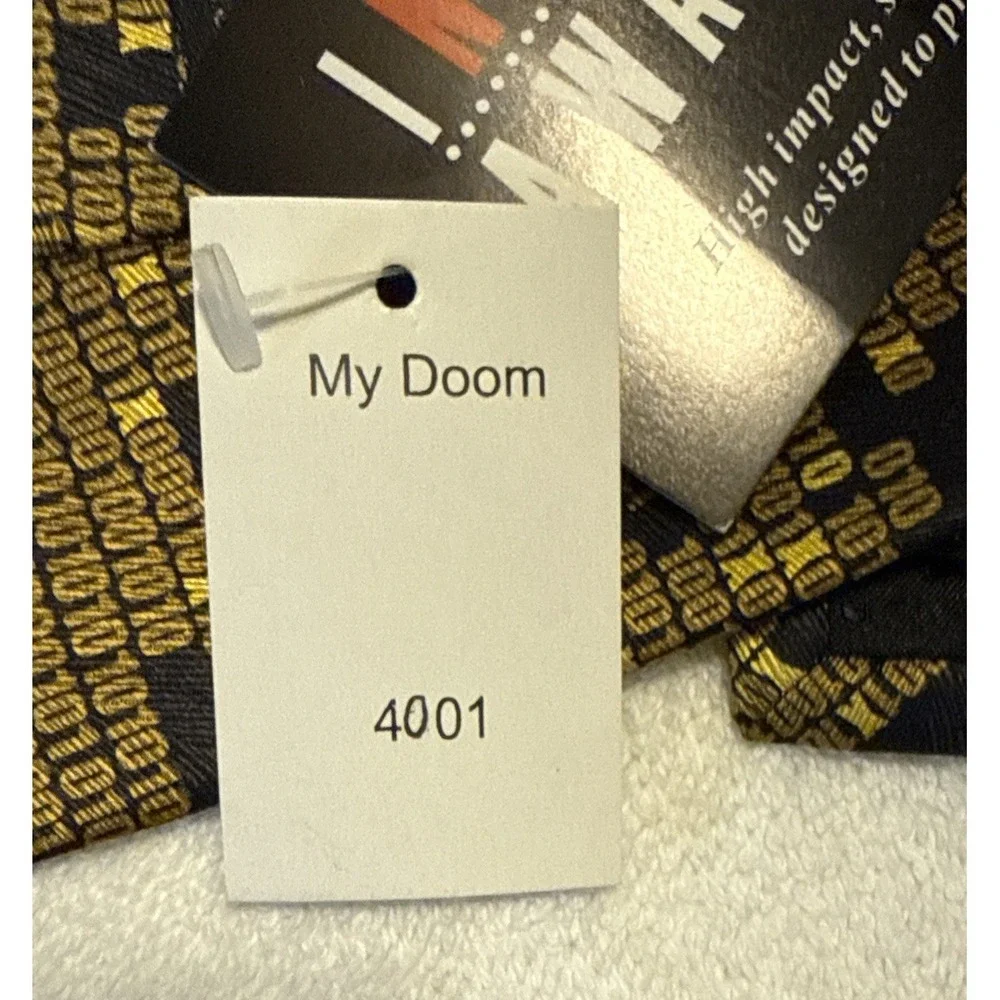 Infectious Awareables Classic NWT Hand Made 100% Silk My Doom‎ Tie USA